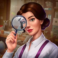 Hidden Objects: Find It! app icon, a woman holding a magnifying glass