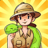Idle Tap Zoo app icon, a zookeeper holding a green apple